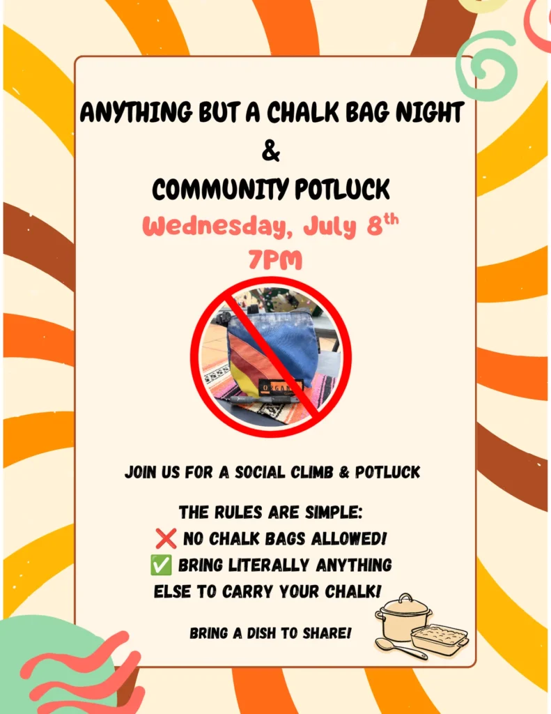Anything but a chalk bag