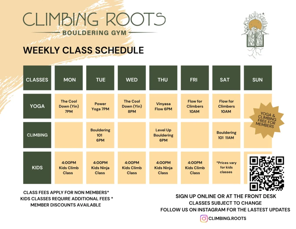 Weekly Class Schedule