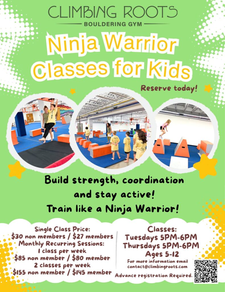 NEW Ninja Classes at Climbing Roots